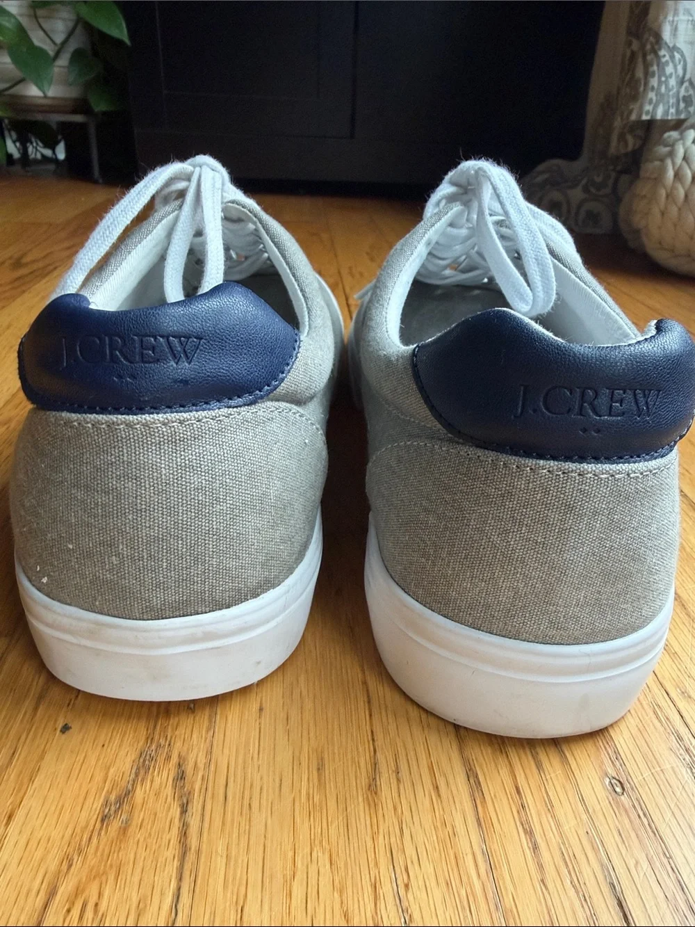 J. Crew Factory lace up canvas sneakers.